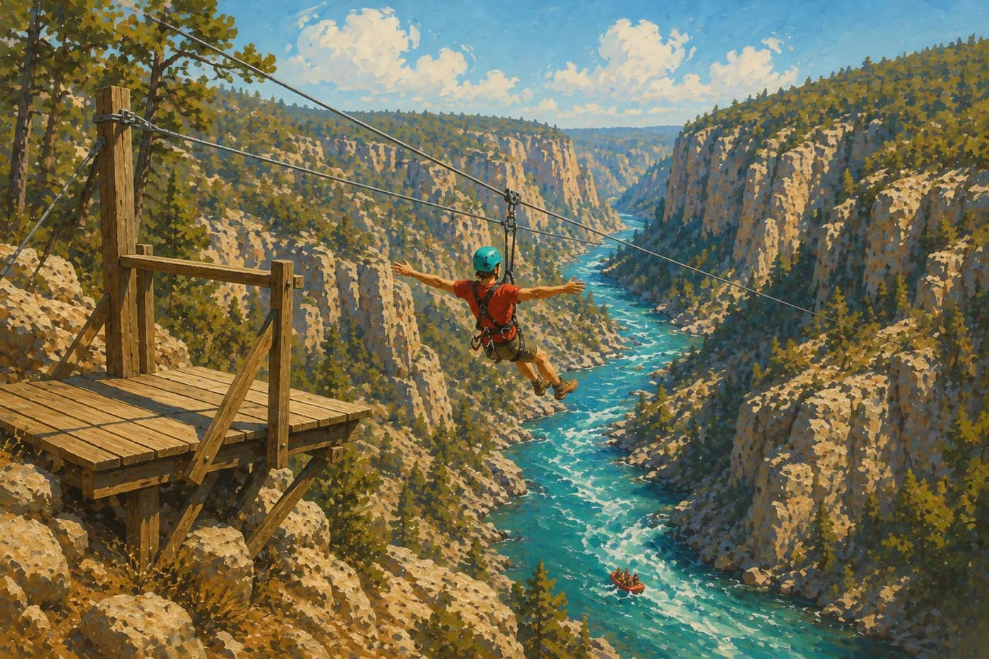 Kanyoning + Zipline + Rafting