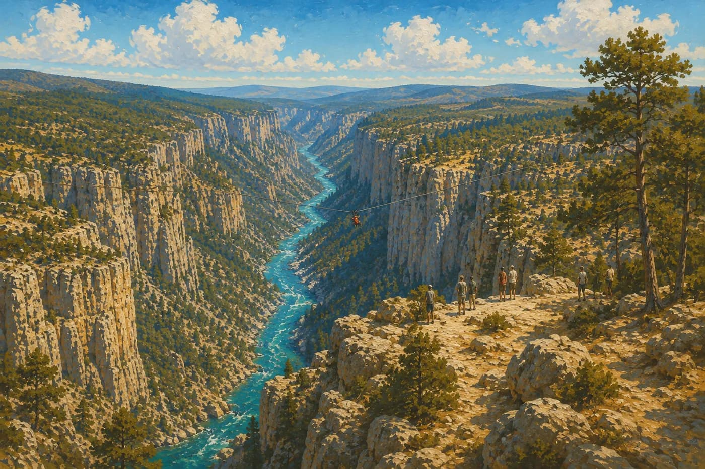 Tazı Kanyon + Büyük Zipline + Jeep Safari + Rafting